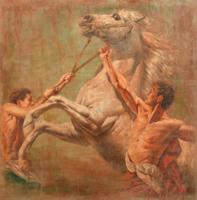 Large Tomasz Rut Equine Painting - Sold for $2,600 on 11-09-2019 (Lot 234).jpg